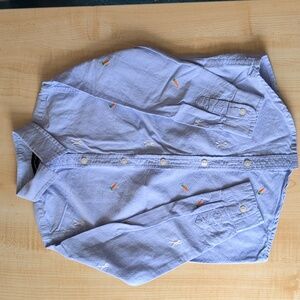 Janie And Jack, The Embroidered Bunny Oxford Shirt, Size 5